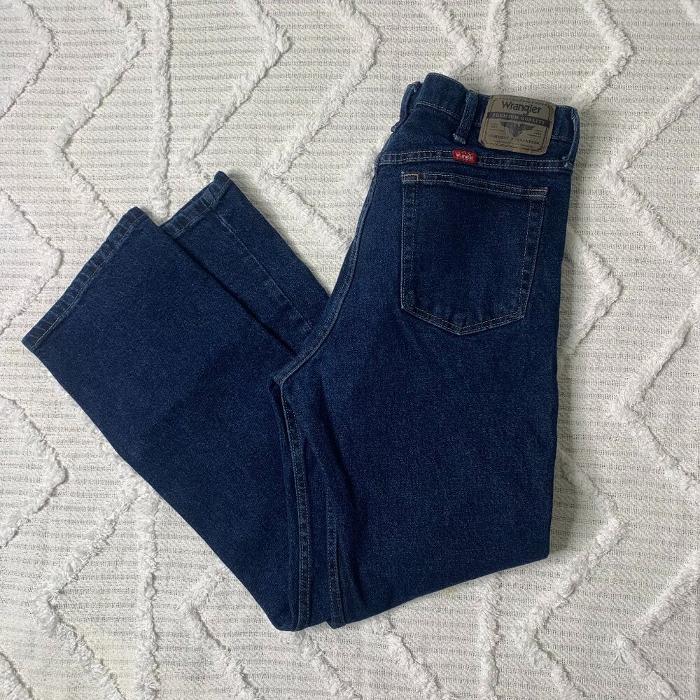 Wrangler Men's Straight Leg -Jeans-Dark Wash - Size 34x30